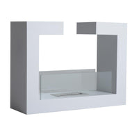 CAMINO A BIOETANOLO IN ACCIAIO INOSSIDABILE CON 1 SERBATOIO 1.5LT 78 X 25 X 58 BIANCO