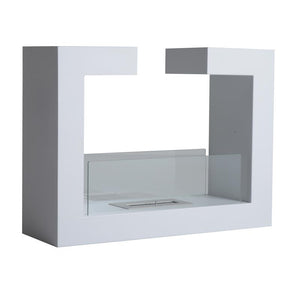 CAMINO A BIOETANOLO IN ACCIAIO INOSSIDABILE CON 1 SERBATOIO 1.5LT 78 X 25 X 58 BIANCO