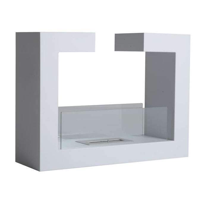 CAMINO A BIOETANOLO IN ACCIAIO INOSSIDABILE CON 1 SERBATOIO 1.5LT 78 X 25 X 58 BIANCO