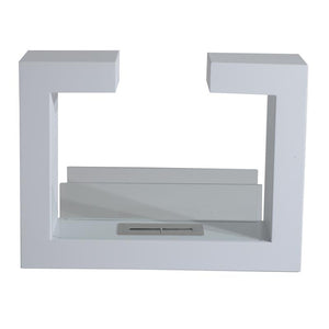 CAMINO A BIOETANOLO IN ACCIAIO INOSSIDABILE CON 1 SERBATOIO 1.5LT 78 X 25 X 58 BIANCO