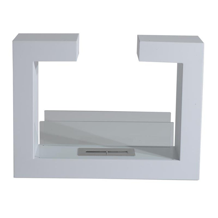 CAMINO A BIOETANOLO IN ACCIAIO INOSSIDABILE CON 1 SERBATOIO 1.5LT 78 X 25 X 58 BIANCO