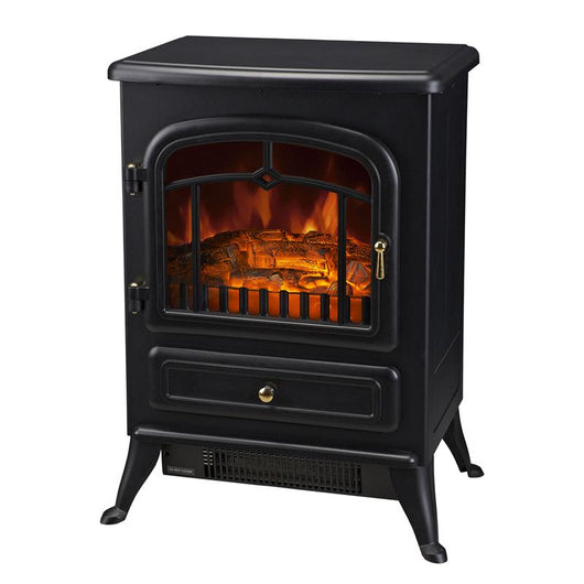 CAMINO ELETTRICO DA TERRA CON EFFETTO FIAMMA POTENZA 950W /1850W 42X28X55CM NERO