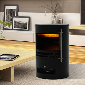 CAMINO ELETTRICO DA TERRA CON EFFETTO FIAMMA 1800W, NERO, 41X41X64.5CM