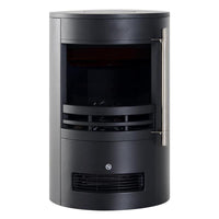 CAMINO ELETTRICO DA TERRA CON EFFETTO FIAMMA 1800W, NERO, 41X41X64.5CM