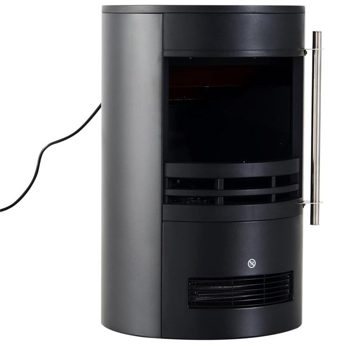 CAMINO ELETTRICO DA TERRA CON EFFETTO FIAMMA 1800W, NERO, 41X41X64.5CM