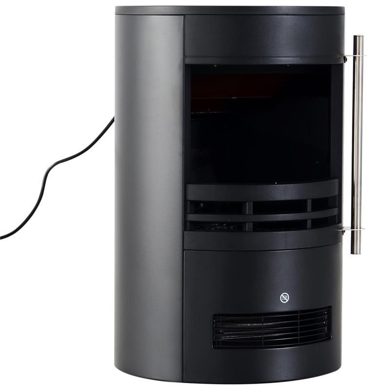 CAMINO ELETTRICO DA TERRA CON EFFETTO FIAMMA 1800W, NERO, 41X41X64.5CM