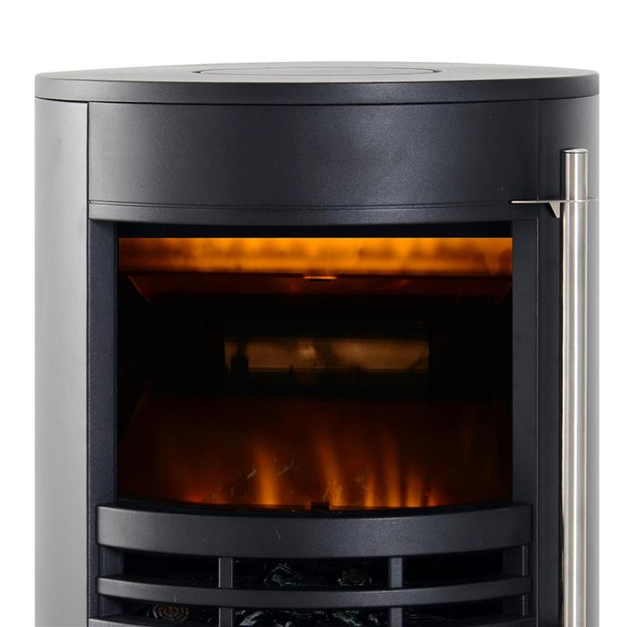 CAMINO ELETTRICO DA TERRA CON EFFETTO FIAMMA 1800W, NERO, 41X41X64.5CM