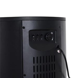 CAMINO ELETTRICO DA TERRA CON EFFETTO FIAMMA 1800W, NERO, 41X41X64.5CM