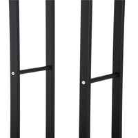 SCAFFALE PORTA LEGNA VERTICALE PER INTERNO IN FERRO NERO, 40X25X150CM