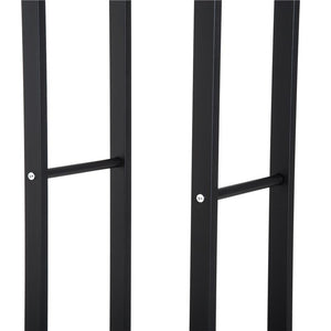 SCAFFALE PORTA LEGNA VERTICALE PER INTERNO IN FERRO NERO, 40X25X150CM