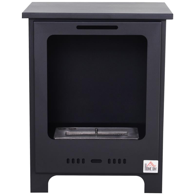 CAMINO A BIOETANOLO 1.5L IN ACCIAIO SENZA CANNA FUMARIA NERO 40 X 30 X 50 CM