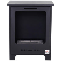 CAMINO A BIOETANOLO 1.5L IN ACCIAIO SENZA CANNA FUMARIA NERO 40 X 30 X 50 CM