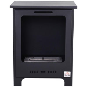 CAMINO A BIOETANOLO 1.5L IN ACCIAIO SENZA CANNA FUMARIA NERO 40 X 30 X 50 CM