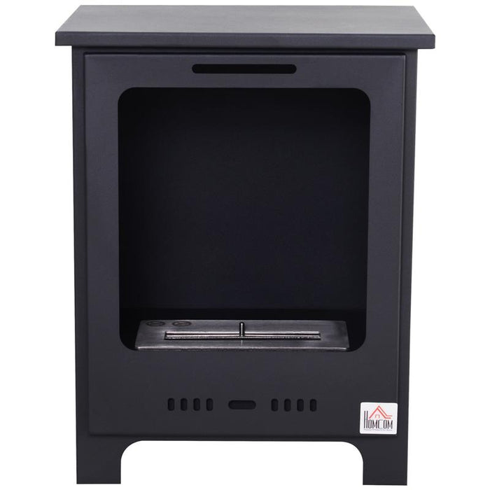 CAMINO A BIOETANOLO 1.5L IN ACCIAIO SENZA CANNA FUMARIA NERO 40 X 30 X 50 CM