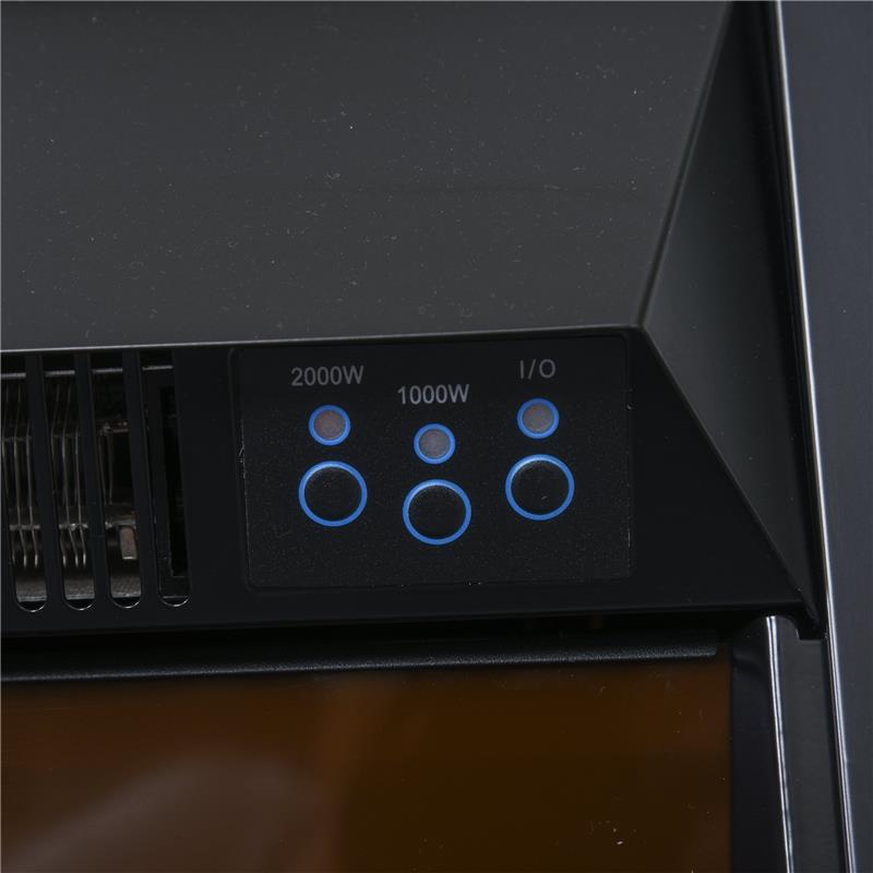 CAMINO ELETTRICO 1000/2000W EFFETTO FIAMMA CON LED A 5 LIVELLI E TELECOMANDO BIANCO