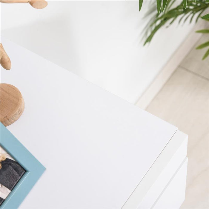 CASSETTIERA PER CASA E UFFICIO 90 X 35 X 73 CM IN LEGNO BIANCO