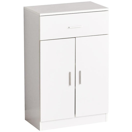 MOBILE PER INGRESSO CON SCARPIERA E APPENDIABITI IN LEGNO BIANCO, 100X32X187CM