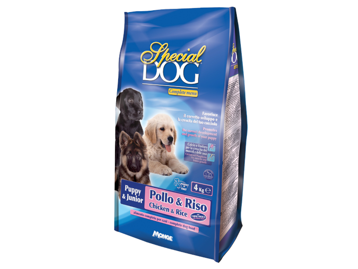 Crocchette pollo e riso Special Dog - Puppy Junior 4kg 4 sacchi