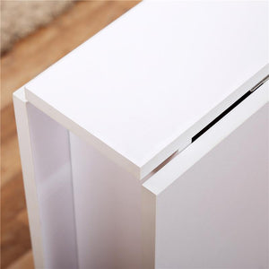 TAVOLO DA PRANZO PIEGHEVOLE 120 X 80 X 73 CM BIANCO E LEGNO NATIRALE