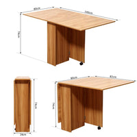 TAVOLO DA PRANZO PIEGHEVOLE 140 X 80 X H74 CM IN LEGNO NATURALE
