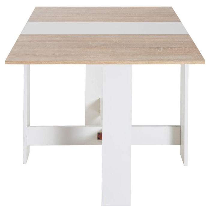 TAVOLO DA PRANZO MODERNO SALVASPAZIO 103 X 76 X 73.5CM  BIANCO E ROVERE