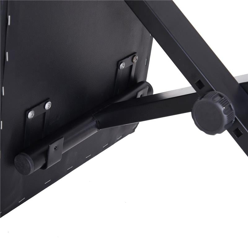 SGABELLO IMBOTTITO PER PIANOFORTE PIEGHEVOLE CON ALTEZZA REGOLABILE NERO