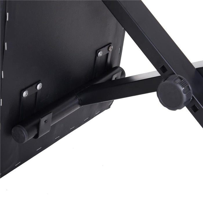 SGABELLO IMBOTTITO PER PIANOFORTE PIEGHEVOLE CON ALTEZZA REGOLABILE NERO