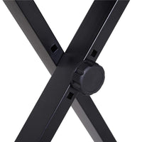 SGABELLO IMBOTTITO PER PIANOFORTE PIEGHEVOLE CON ALTEZZA REGOLABILE NERO