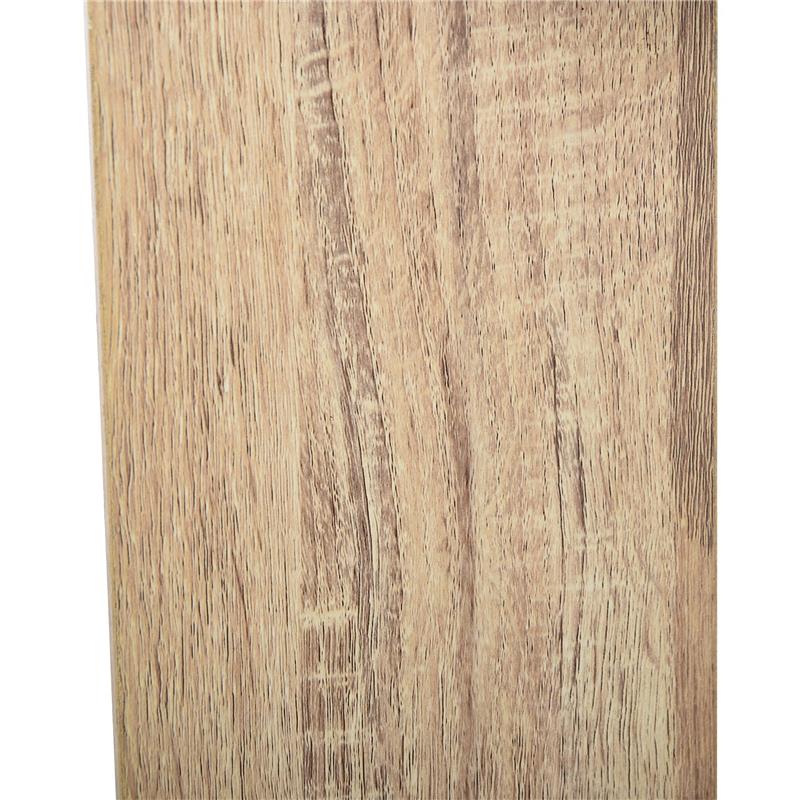 SCAFFALE LIBRERIA A PARETE IN LEGNO CON 5 RIPIANI COLOR ROVERE E BIANCO