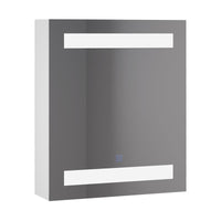 ARMADIETTO PENSILE DA BAGNO CON 1 ANTA SPECCHIO E LUCI A LED 60 X 50 X 15 CM