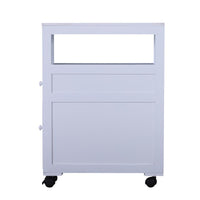 MOBILETTO DA BAGNO IN LEGNO CON RIPIANO E  2 CASSETTI 16X52X66 CM BIANCO