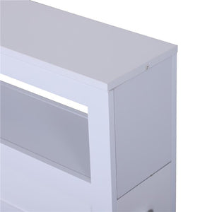 MOBILETTO DA BAGNO IN LEGNO CON RIPIANO E  2 CASSETTI 16X52X66 CM BIANCO