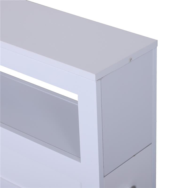 MOBILETTO DA BAGNO IN LEGNO CON RIPIANO E  2 CASSETTI 16X52X66 CM BIANCO