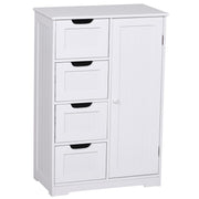 MOBILETTO DA BAGNO CON ANTA E CASSETTI 56 X 30 X 83 CM BIANCO