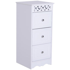 MOBILETTO CASSETTIERA PER BAGNO 30 X 30 X 68.5 CM BIANCO