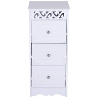 MOBILETTO CASSETTIERA PER BAGNO 30 X 30 X 68.5 CM BIANCO