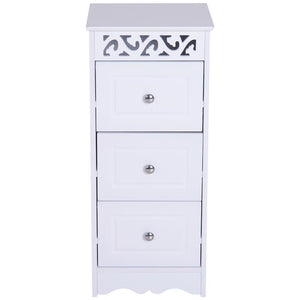 MOBILETTO CASSETTIERA PER BAGNO 30 X 30 X 68.5 CM BIANCO