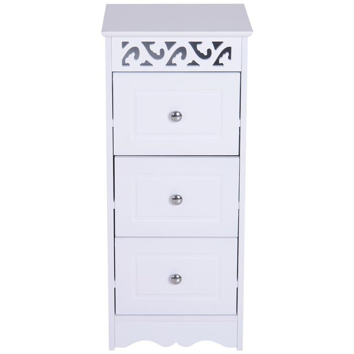 MOBILETTO CASSETTIERA PER BAGNO 30 X 30 X 68.5 CM BIANCO