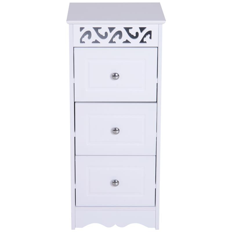 MOBILETTO CASSETTIERA PER BAGNO 30 X 30 X 68.5 CM BIANCO