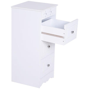 MOBILETTO CASSETTIERA PER BAGNO 30 X 30 X 68.5 CM BIANCO