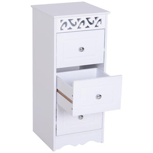 MOBILETTO CASSETTIERA PER BAGNO 30 X 30 X 68.5 CM BIANCO