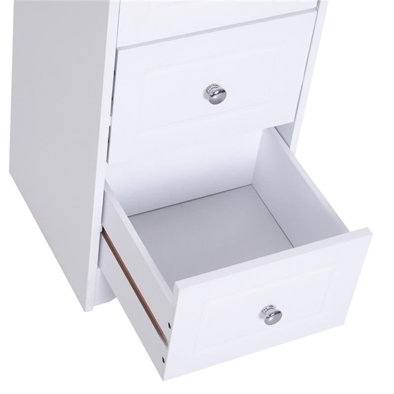 MOBILETTO CASSETTIERA PER BAGNO 30 X 30 X 68.5 CM BIANCO