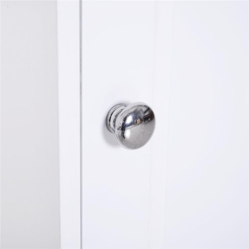 MOBILETTO A COLONNA PER BAGNO IN LEGNO CON DECORO FLOREALE 40X23X160 CM BIANCO