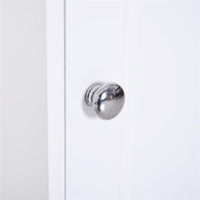 MOBILETTO A COLONNA PER BAGNO IN LEGNO CON DECORO FLOREALE 40X23X160 CM BIANCO