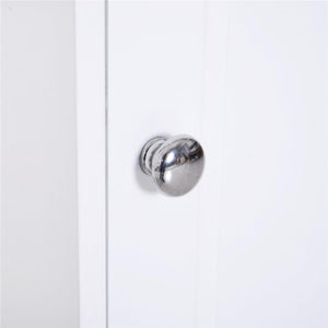 MOBILETTO A COLONNA PER BAGNO IN LEGNO CON DECORO FLOREALE 40X23X160 CM BIANCO