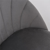 SET 2 SEDIE IMBOTTITE CON DESIGN NORDICO IN METALLO E VELLUTO GRIGIO