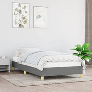 Giroletto senza Materasso-Struttura Letto Grigio Scuro 80x200 cm Tessuto 303627