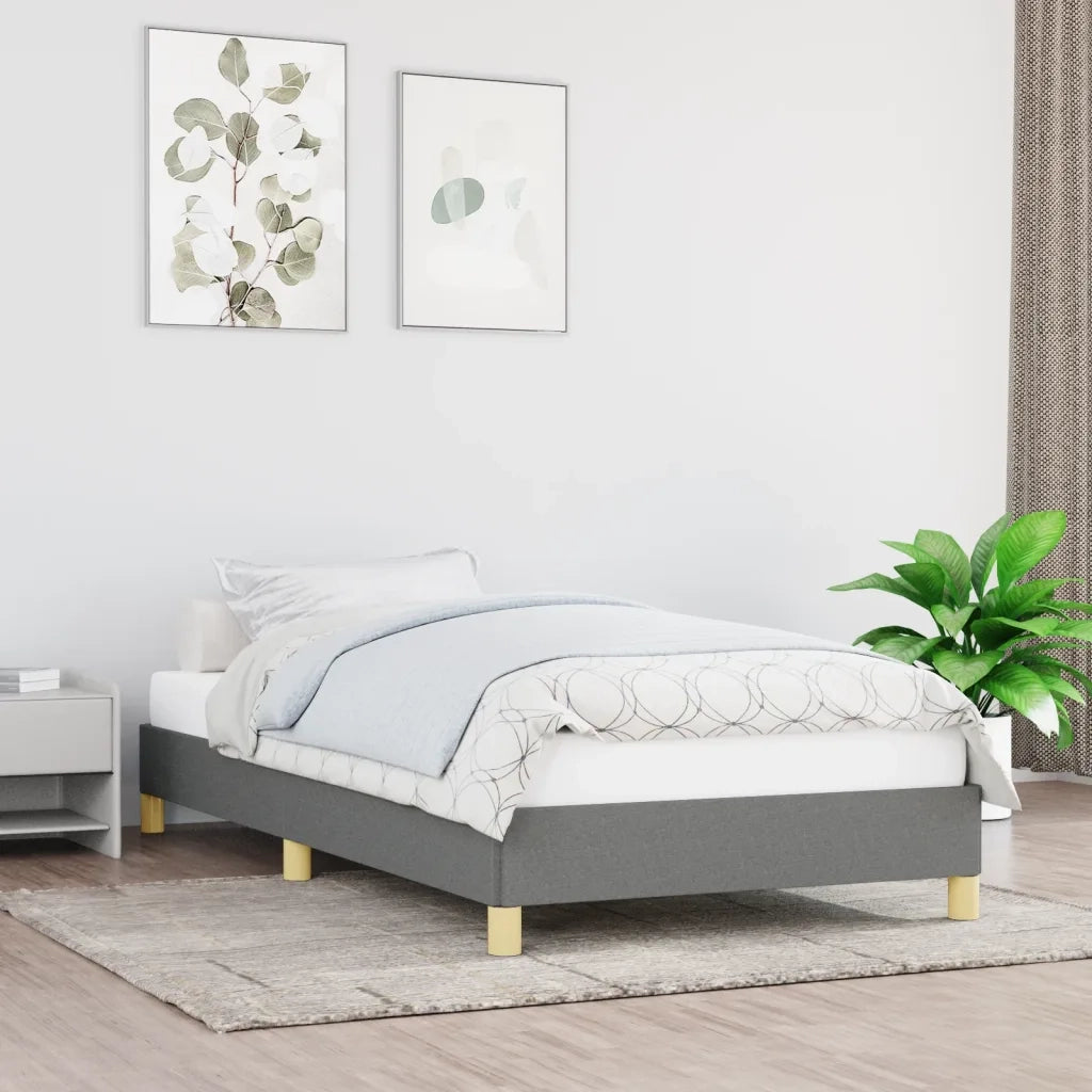Giroletto senza Materasso-Struttura Letto Grigio Scuro 80x200 cm Tessuto 303627