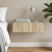 Tavolino da Parete Laterale Rovere Sonoma 87,5 x 34,5 x 17 cm 898837