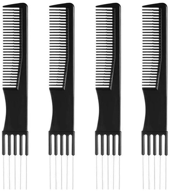 Kit di stile per capelli professionale - 4 pezzi - Nero - Leggero - Duraturo - Alta qualità acciaio inossidabile - Kit per capelli